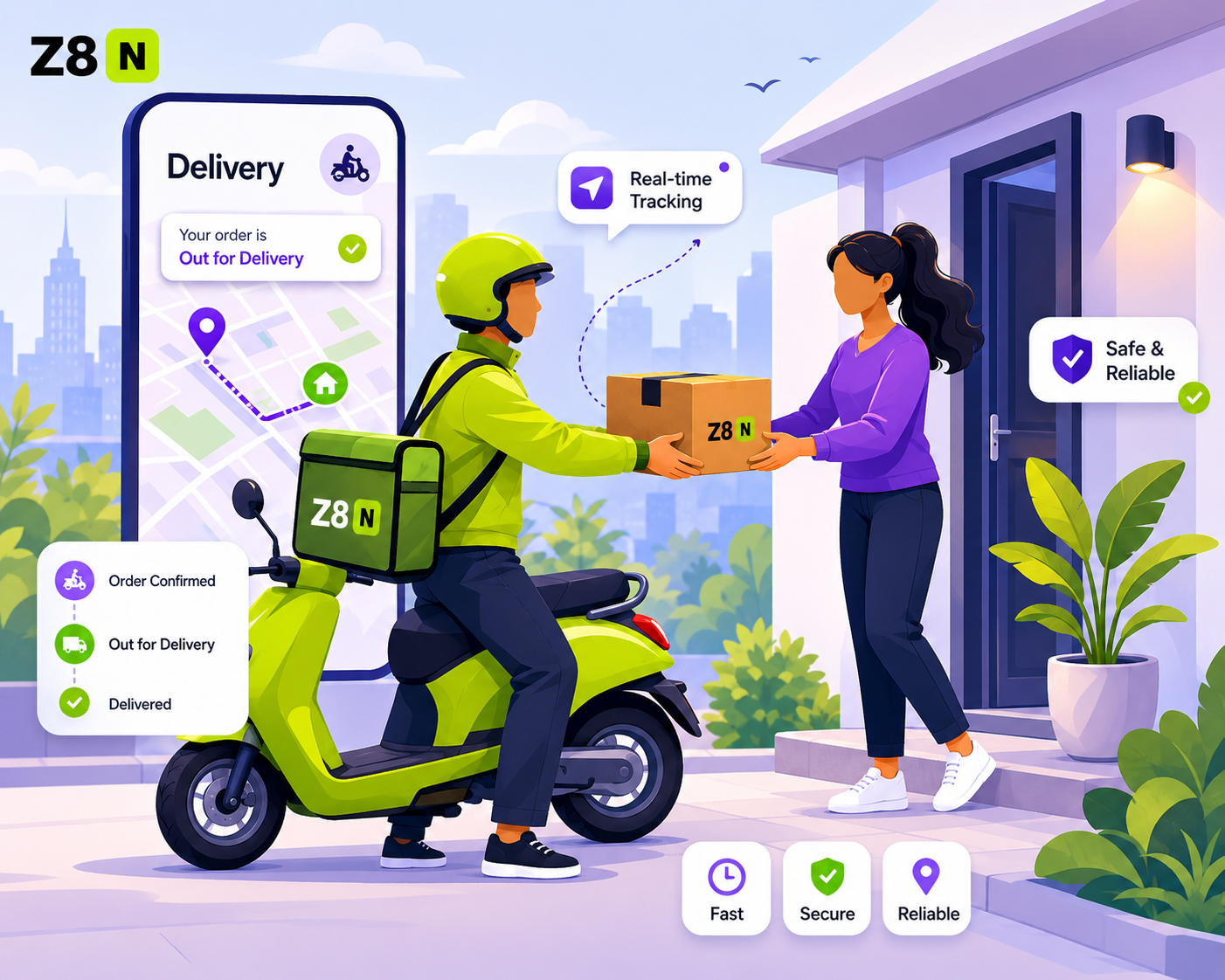Z8N delivery and dispatch tracking